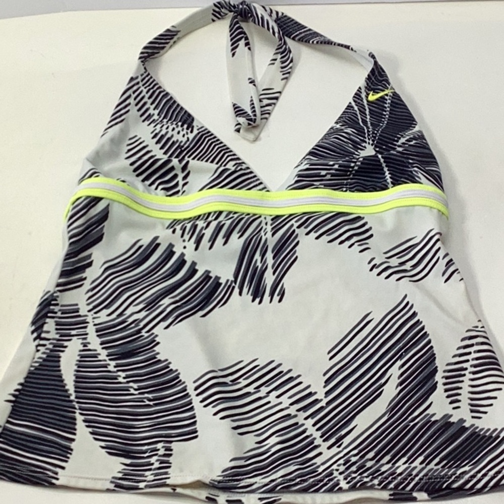 Nike Halter Bikini Top with Yellow Accent